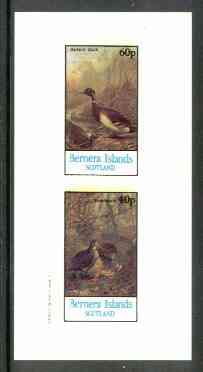 Bernera 1982 Birds #29 (Mallard & Woodcock) imperf  set of 2 values (40p & 60p) unmounted mint, stamps on birds, stamps on ducks