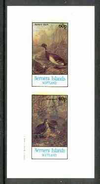 Bernera 1982 Birds #29 (Mallard & Woodcock) imperf  set of 2 values (40p & 60p) unmounted mint, stamps on , stamps on  stamps on birds, stamps on ducks