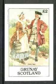 Grunay 1982 Children's Stories #01 (Pretty Maid) imperf deluxe sheet (£2 value) unmounted mint, stamps on literature     