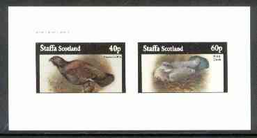 Staffa 1982 Birds #61 (Capercaillie & Ring Dove) imperf set of 2 values (40p & 60p) unmounted mint, stamps on , stamps on  stamps on birds, stamps on game, stamps on dove