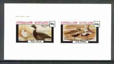 Eynhallow 1982 Shorebirds (Snipe & Plover) imperf set of 2 values unmounted mint, stamps on birds     snipe    plover