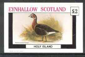 Eynhallow 1982 Red Breasted Goose imperf deluxe sheet (£2 value) unmounted mint, stamps on birds       goose