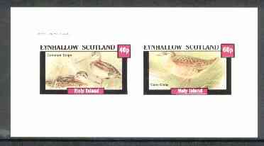 Eynhallow 1982 Marshbirds (Snipe & Crake) imperf set of 2 values unmounted mint, stamps on , stamps on  stamps on birds     snipe    crake