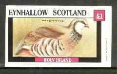 Eynhallow 1982 Partridge imperf souvenir sheet (Â£1 value) unmounted mint, stamps on birds     partridge    game