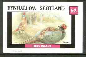 Eynhallow 1982 Pheasant imperf deluxe sheet (£2 value) unmounted mint, stamps on birds     pheasant    game