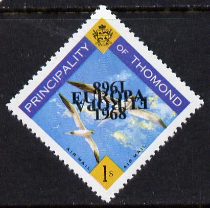 Thomond 1968 Sea Gulls 1s (Diamond shaped) with 'Europa 1968' overprint doubled, one inverted unmounted mint, stamps on , stamps on  stamps on birds  europa  