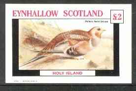 Eynhallow 1982 Birds #21 (Sand Grouse) imperf deluxe sheet (Â£2 value) unmounted mint, stamps on birds    game    grouse