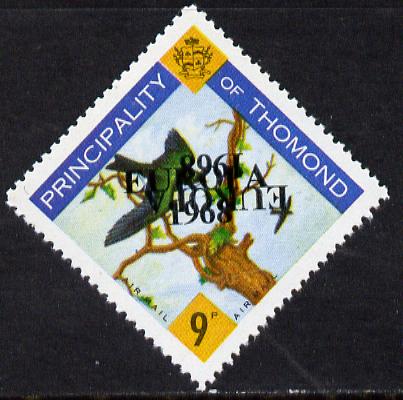 Thomond 1968 Martin 9d (Diamond-shaped) with 'Europa 1968' overprint doubled, one inverted unmounted mint, stamps on birds  europa  