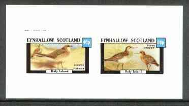 Eynhallow 1982 Birds #22 (Pratincole & Sandpiper) imperf set of 2 values unmounted mint, stamps on , stamps on  stamps on birds   