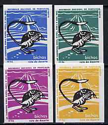 Match Box Labels - Rodent from Portuguese Wildlife set with 4 diff background colours, fine unused condition (4 labels), stamps on , stamps on  stamps on animals    rodents