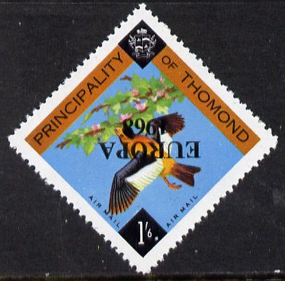 Thomond 1968 Bird 1s6d (Diamond shaped) with 'Europa 1968' overprint inverted unmounted mint, stamps on birds  europa    birds