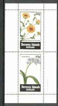 Bernera 1982 Flowers #16 (Potentilla & Scilla) perf  set of 2 values (40p & 60p) unmounted mint, stamps on flowers