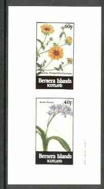 Bernera 1982 Flowers #16 (Potentilla & Scilla) imperf  set of 2 values (40p & 60p) unmounted mint, stamps on flowers