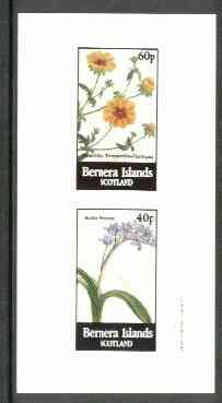 Bernera 1982 Flowers #16 (Potentilla & Scilla) imperf  set of 2 values (40p & 60p) unmounted mint, stamps on , stamps on  stamps on flowers