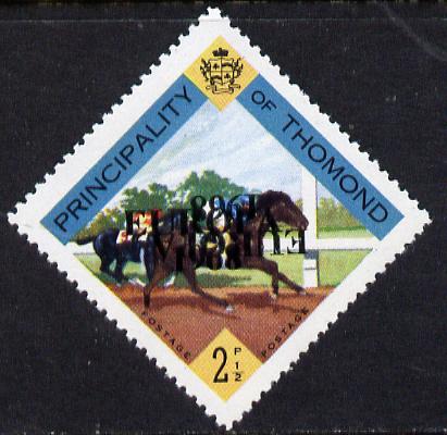 Thomond 1968 Horse Racing 2.5d (Diamond-shaped) with Europa 1968 overprint inverted unmounted mint, stamps on europa  horse racing    horses  sport