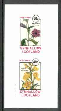 Eynhallow 1982 Flowers #16 (Nierembergia & Piptanthus) imperf set of 2 values unmounted mint, stamps on , stamps on  stamps on flowers