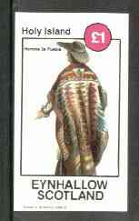 Eynhallow 1982 Costumes #02 (Puebla Man) imperf souvenir sheet (Â£1 value) unmounted mint, stamps on costumes 