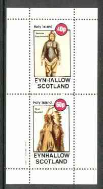 Eynhallow 1982 Costumes #03 (Eskimo Woman & Mandan Indian Chief) perf set of 2 values unmounted mint, stamps on costumes      indians