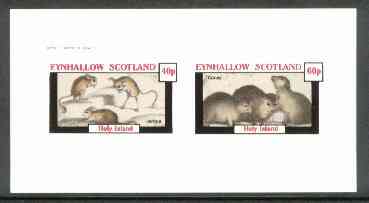 Eynhallow 1982 Animals #11 (Jerboa & Coney) imperf set of 2 values (40p & 60p) unmounted mint, stamps on animals     