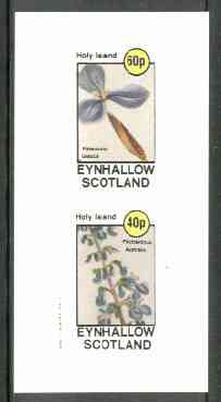 Eynhallow 1982 Flowers #20 (Patersonia & Plectranthus) imperf set of 2 values unmounted mint, stamps on flowers