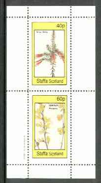 Staffa 1982 Flowers #26 (Erica &Spartium) perf set of 2 values unmounted mint, stamps on flowers