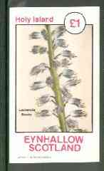 Eynhallow 1982 Flowers #21 (Lachenalia bicolor) imperf souvenir sheet (£1 value) unmounted mint, stamps on flowers