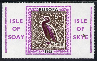 Isle of Soay 1965 Europa (Cormorant) 5s value unmounted mint, stamps on , stamps on  stamps on birds, stamps on europa, stamps on cormorant