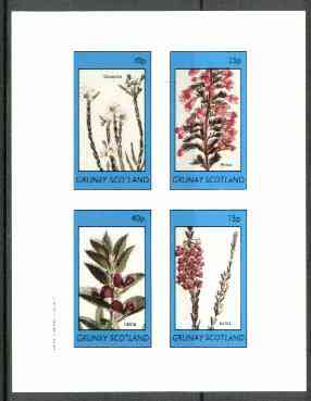 Grunay 1982 Flowers #09 (Diosma, Erica x 2 & Hallia) perf set of 4 unmounted mint, stamps on , stamps on  stamps on flowers