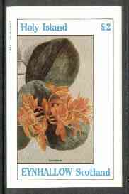Eynhallow 1982 Flowers #23 (Lonicera) imperf deluxe sheet (£2 value) unmounted mint, stamps on flowers