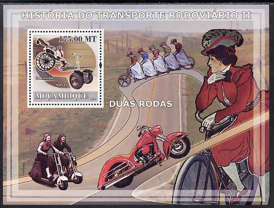 Mozambique 2009 History of Transport - Road Transport #02 perf m/sheet unmounted mint, stamps on , stamps on  stamps on transport, stamps on  stamps on bicycles, stamps on  stamps on motorbikes, stamps on  stamps on 