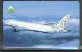 Telephone Card - British Airways Boeing 777-200 2 phone card, stamps on aviation       boeing, stamps on 777