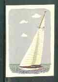 Match Box Labels - Yacht from a Swedish set produced about 1912, stamps on ships     sailing
