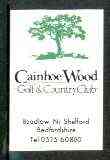 Match Box Labels -  Cainhoe Wood Golf & Country Club very fine unused condition  (privately produced), stamps on , stamps on  stamps on golf