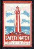 Match Box Labels - Lighthouse made in British Guiana, stamps on , stamps on  stamps on lighthouses