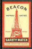 Match Box Labels - Beacon (Lighthouse) made in British Guiana, stamps on lighthouses