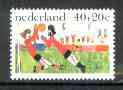 Netherlands 1976 Football Players 40c + 20c from Child Welfare (Paintings) set, SG 1259 unmounted mint*, stamps on arts    football, stamps on sport