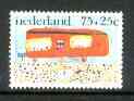 Netherlands 1976 Caravan 75c + 25c from Child Welfare (Paintings) set, SG 1262 unmounted mint*, stamps on arts    buses