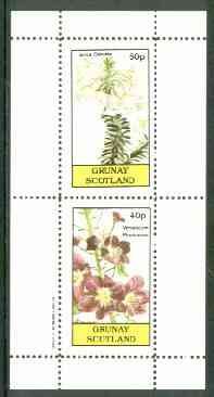 Grunay 1982 Flowers #10 (Erica & Odorata) perf set of 2 (40p & 60p) unmounted mint, stamps on flowers
