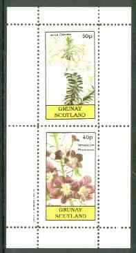 Grunay 1982 Flowers #10 (Erica & Odorata) perf set of 2 (40p & 60p) unmounted mint, stamps on , stamps on  stamps on flowers