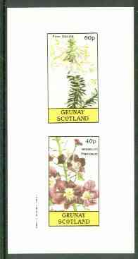 Grunay 1982 Flowers #10 (Erica & Odorata) imperf set of 2 (40p & 60p) unmounted mint, stamps on flowers