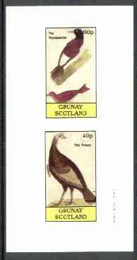 Grunay 1982 Birds #05 (Woodpecker & Turkey) imperf set of 2 values unmounted mint, stamps on , stamps on  stamps on birds      woodpecker