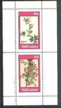 Staffa 1982 Flowers #27 (Anemone & Erica) perf set of 2 values unmounted mint, stamps on flowers