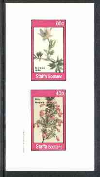 Staffa 1982 Flowers #27 (Anemone & Erica) imperf set of 2 values unmounted mint , stamps on flowers