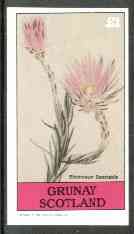 Grunay 1982 Flowers #11 (Elichrysum) imperf souvenir sheet (Â£1 value) unmounted mint, stamps on flowers