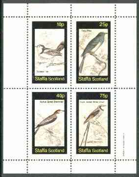 Staffa 1982 Birds #62 (Scissor Tail, Piha, Blackcap & Chat) perf set of 4 values unmounted mint, stamps on birds      