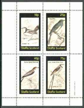 Staffa 1982 Birds #62 (Scissor Tail, Piha, Blackcap & Chat) perf set of 4 values unmounted mint, stamps on , stamps on  stamps on birds      