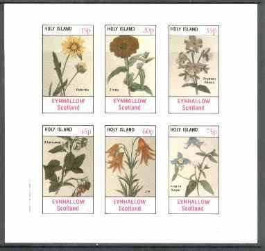 Eynhallow 1982 Flowers #25 (Galardia, Zinnia, Rhexia, Bittersweet, Lily & Virgin's Bower) imperf set of 6 values unmounted mint, stamps on , stamps on  stamps on flowers