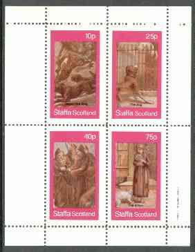 Staffa 1982 Victorian Tales (Dog, Kitten, etc) perf  set of 4 values unmounted mint, stamps on , stamps on  stamps on cats     dogs  