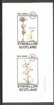 Eynhallow 1982 Flowers #26 (Campanula & Stylidium) imperf set of 2 values unmounted mint, stamps on , stamps on  stamps on flowers