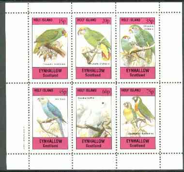 Eynhallow 1982 Parrots #02 perf set of 6 values unmounted mint, stamps on birds     parrots